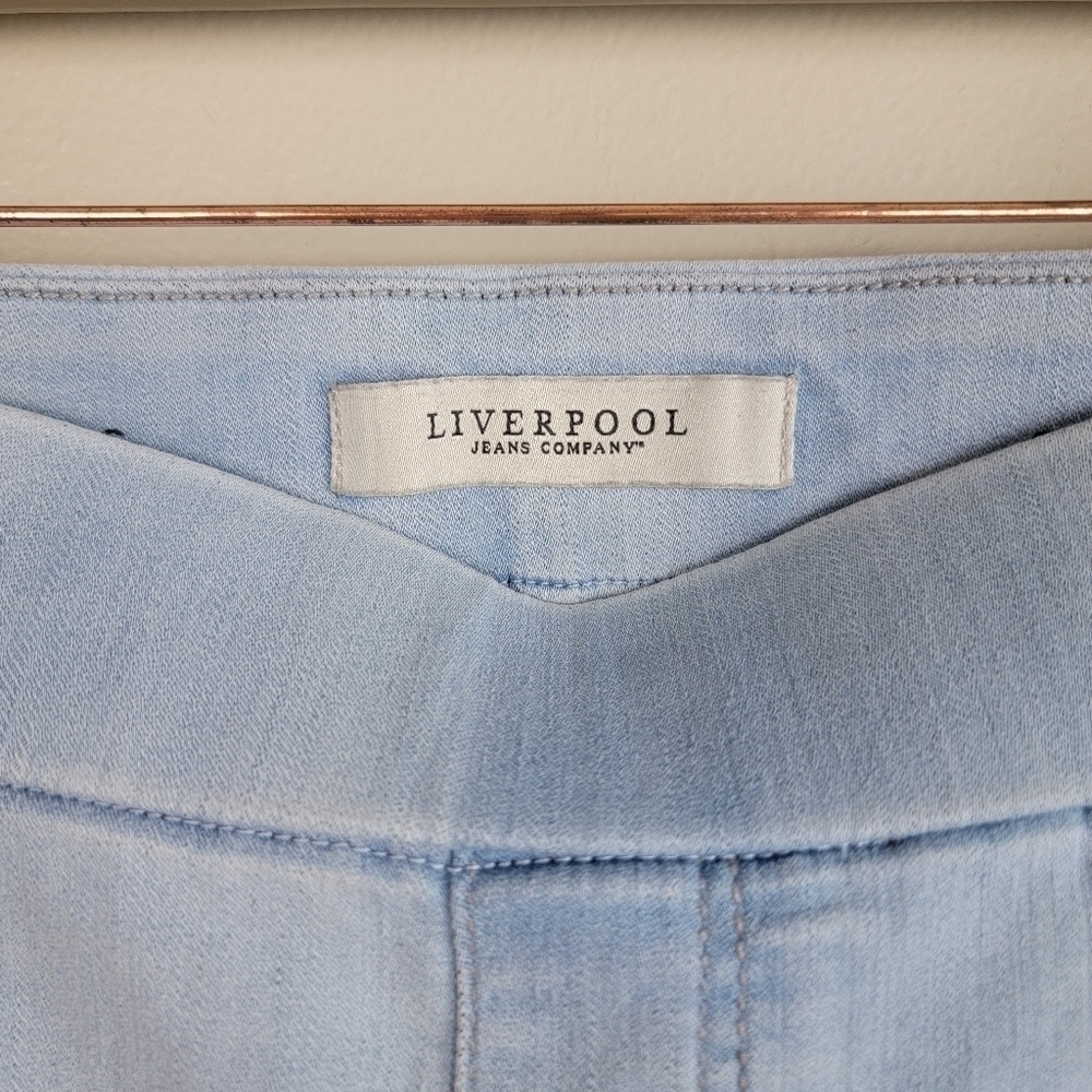 Liverpool 8 Sienna Ankle Legging Light Blue Wash Mid Rise Pull On Skinny Jeans - Picture 3 of 13